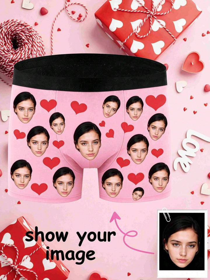 Custom Face Printed Boxer Briefs Personalized Photo Underwear for Him
