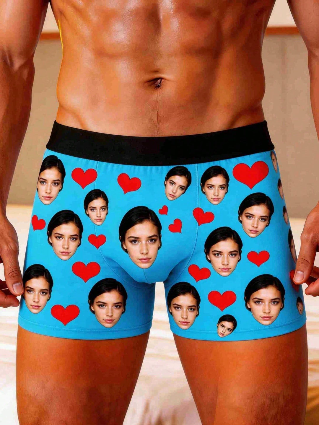 Custom Face Printed Boxer Briefs Personalized Photo Underwear for Him