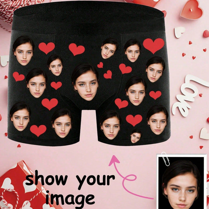Design Your Face Custom Boxer Briefs Personalized Men's Underwear Funny Novelty Gifts for Him