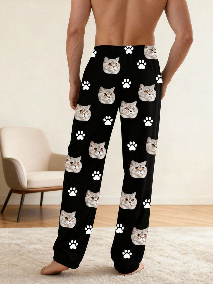 Custom Pet Face Pajama Pants | Personalized Cat & Dog Photo Lounge Bottoms