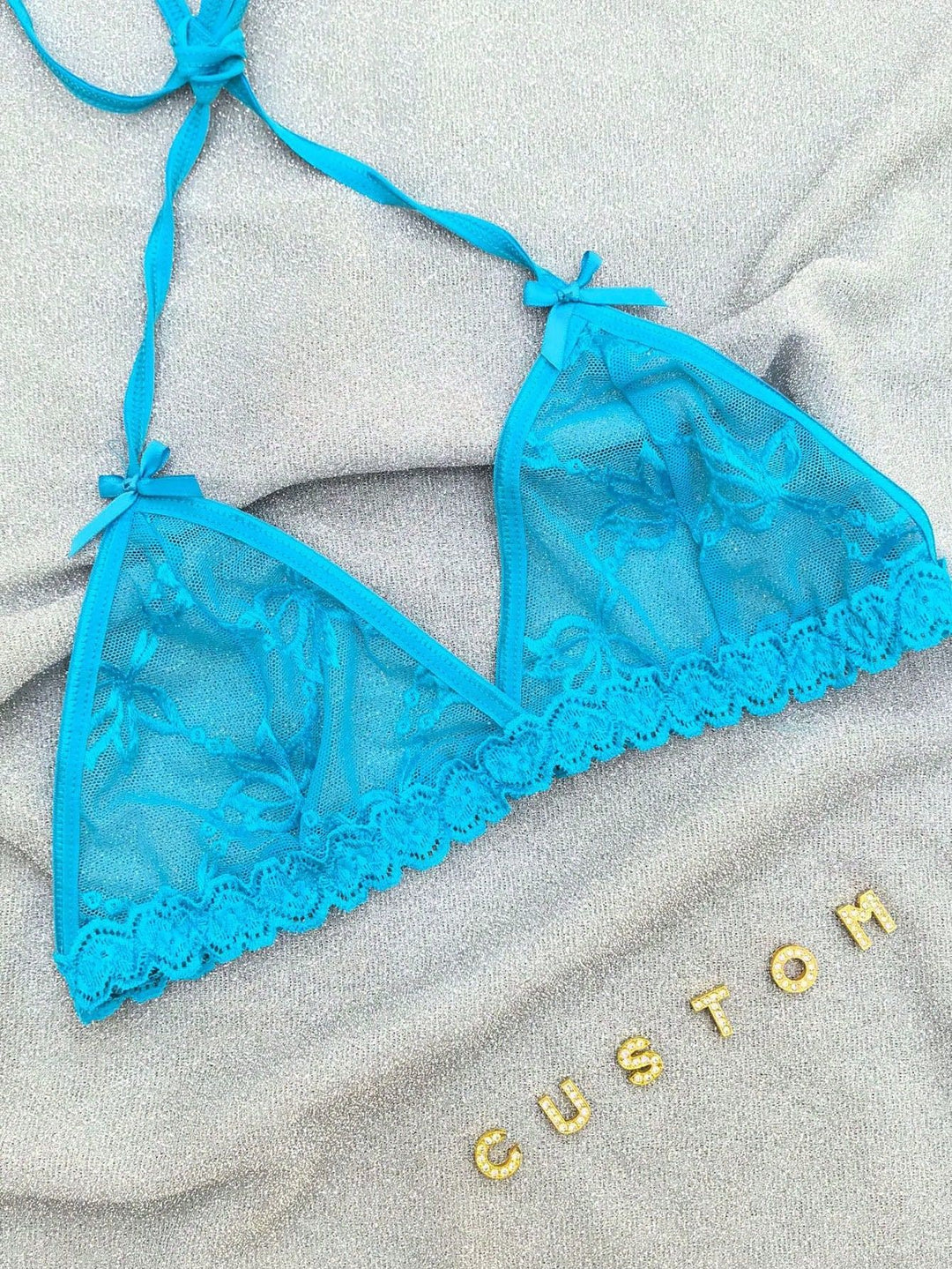 Personalized Erotic Passion Sheer Lace Intimates Set