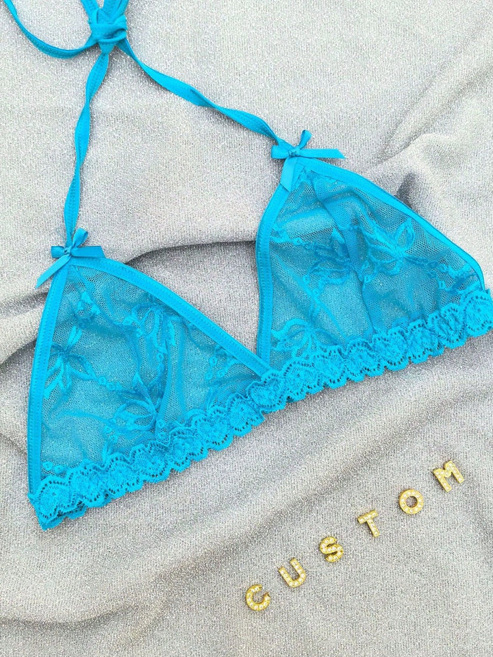 Personalized Erotic Passion Sheer Lace Intimates Set
