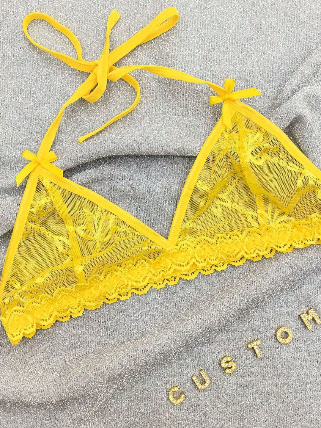 Personalized Erotic Passion Sheer Lace Intimates Set