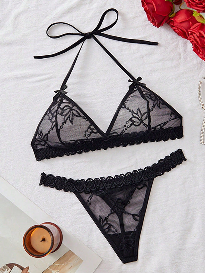 Personalized Erotic Passion Sheer Lace Intimates Set