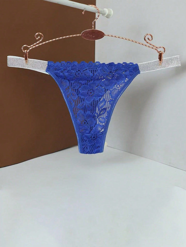 Personalized Diamond-Letter Lace Thong – Custom Name Bling Underwear Gift