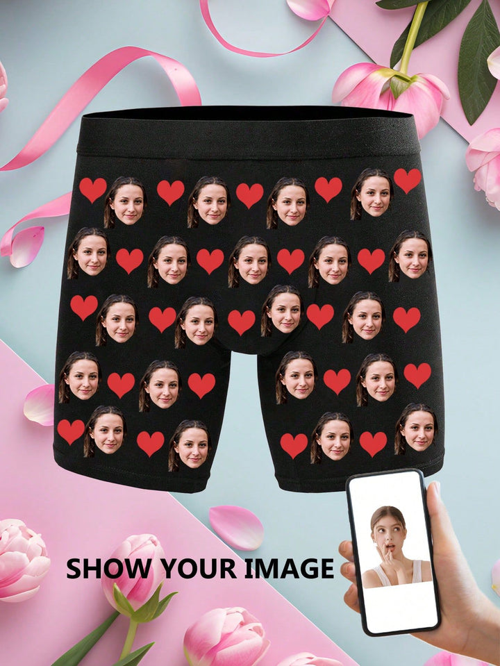 Custom Face Boxer Briefs for Men Personalized Photo Underwear Funny Gifts for Boyfriend Husband