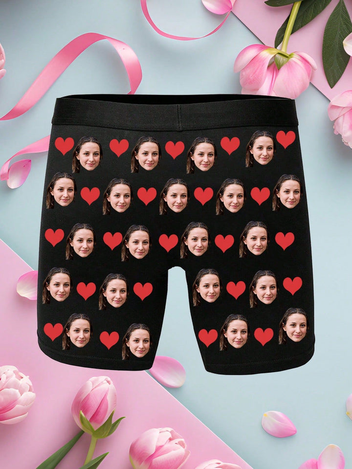 Custom Face Boxer Briefs for Men Personalized Photo Underwear Funny Gifts for Boyfriend Husband