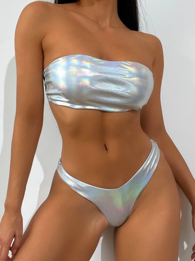 2022 Swimsuit Three Piece Set Women's Flash Tassel Bikini