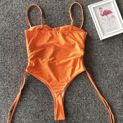 Cutout Plunging Cheeky One-Piece Swimsuit