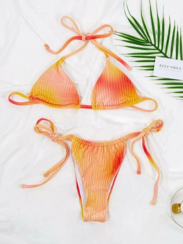 Zoey Ombre Velvet Bikini Sexy Beachwear Swimwear