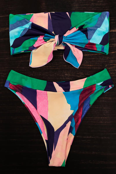 Charlee Bandeau Knot Front Bikini 2 Pieces Swimwear