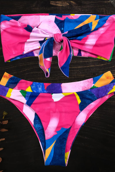 Charlee Bandeau Knot Front Bikini 2 Pieces Swimwear