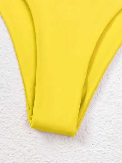 Knot Detail High Waisted Bikini Swimsuit