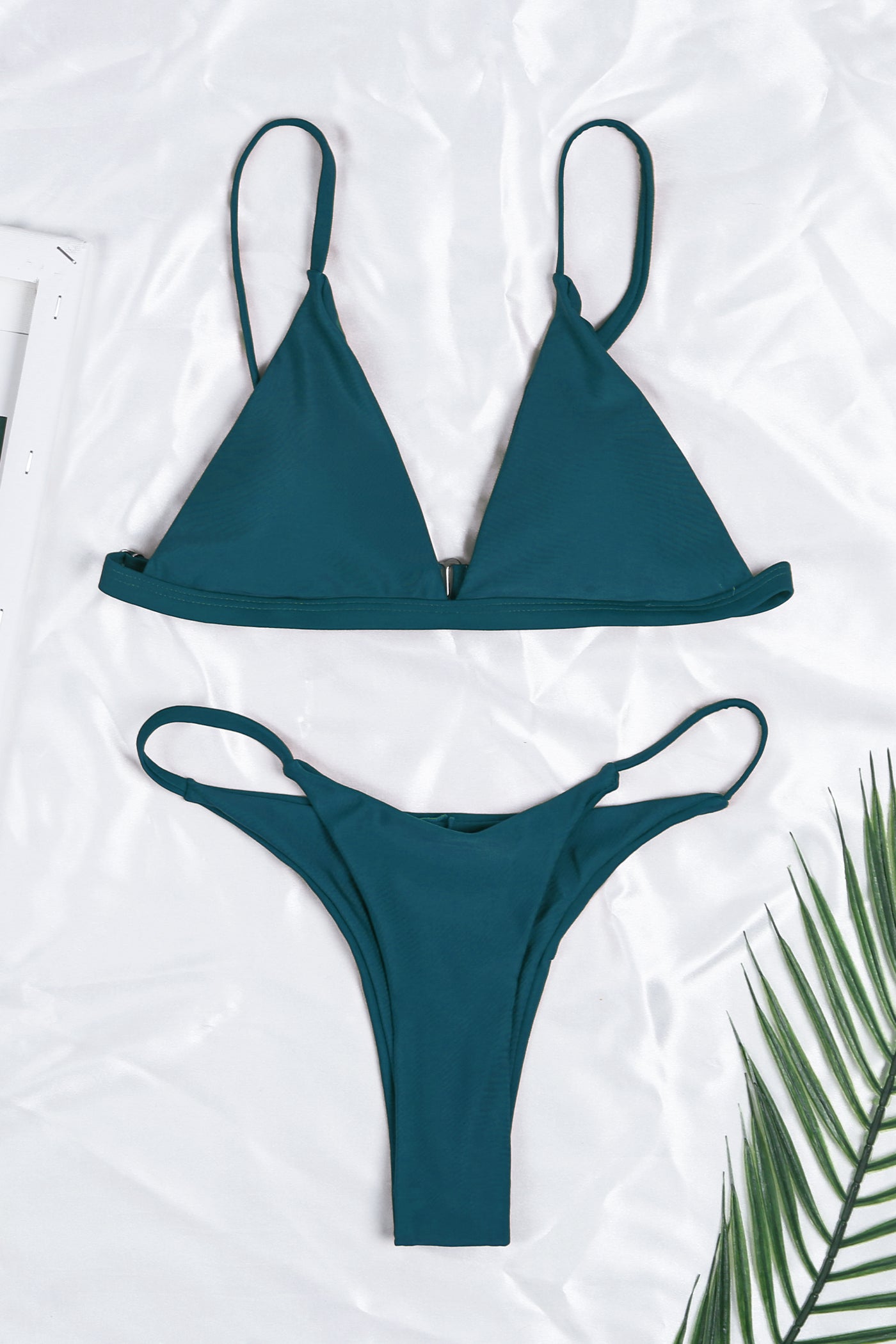 Ellie Plain V Neck Bikini 2 Pieces Sexy Swimwear – BISSOMMER