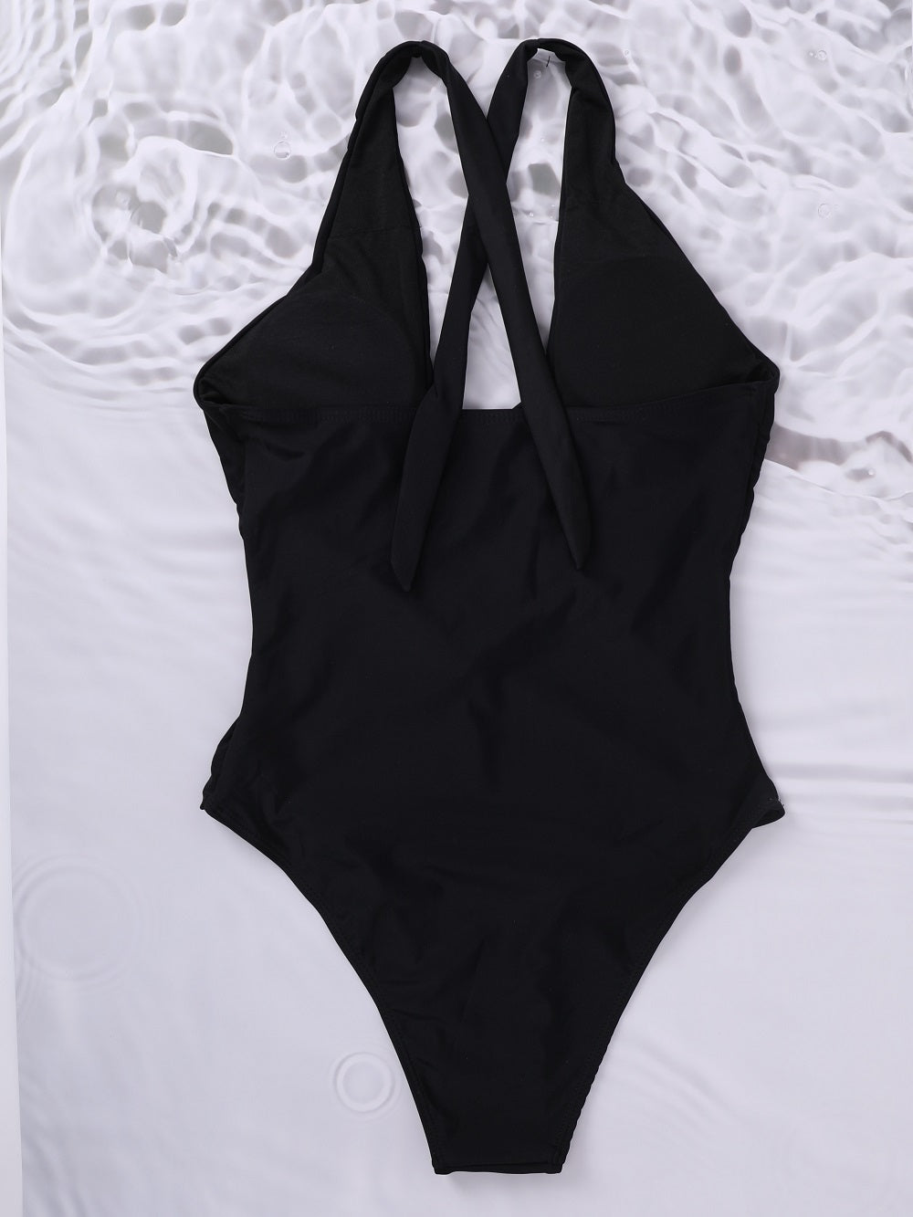 Lace-up Plunge One Piece Swimsuit