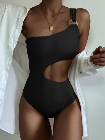 Camille One Shoulder Cut Out One Piece