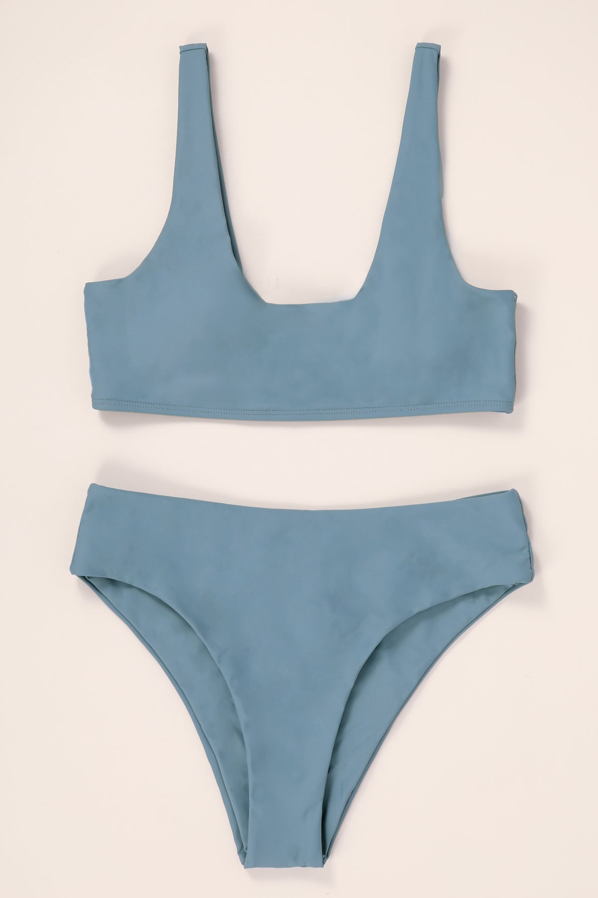 Emery Plain Scoop Neck Bikini 2 Pieces Set – BISSOMMER