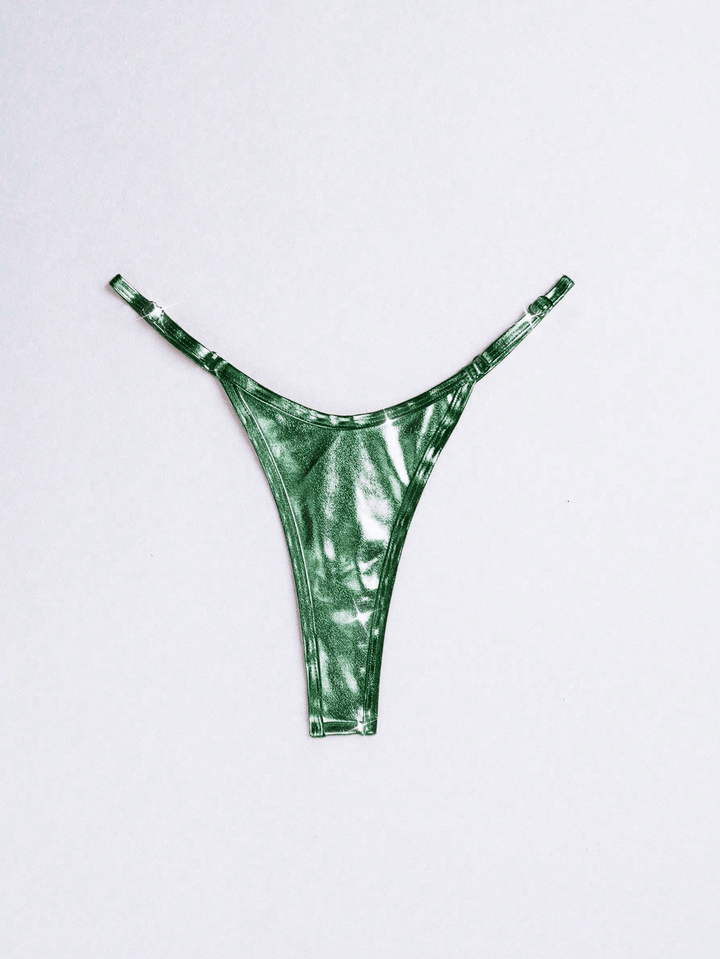 Sexy solid thong swimsuit bikini