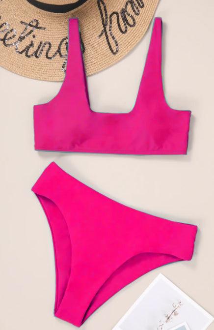 Emery Plain Scoop Neck Bikini 2 Pieces Set