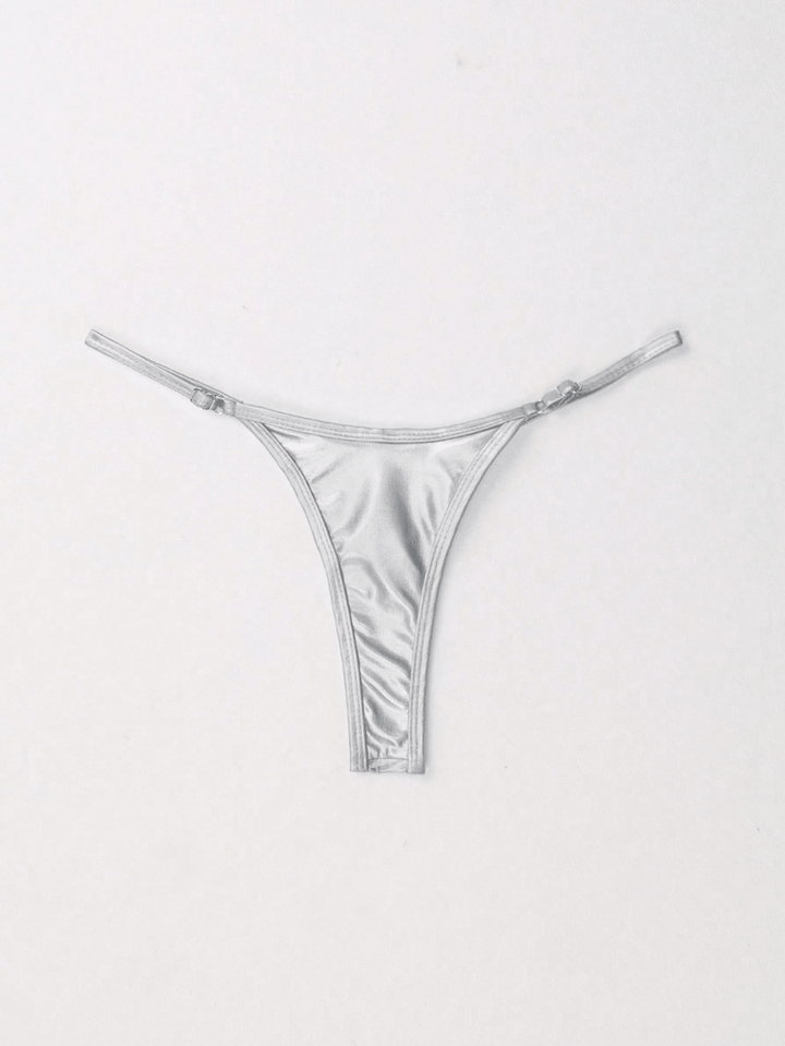 Sexy solid thong swimsuit bikini